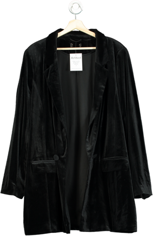 REISS Black Velvet Blazer UK 12