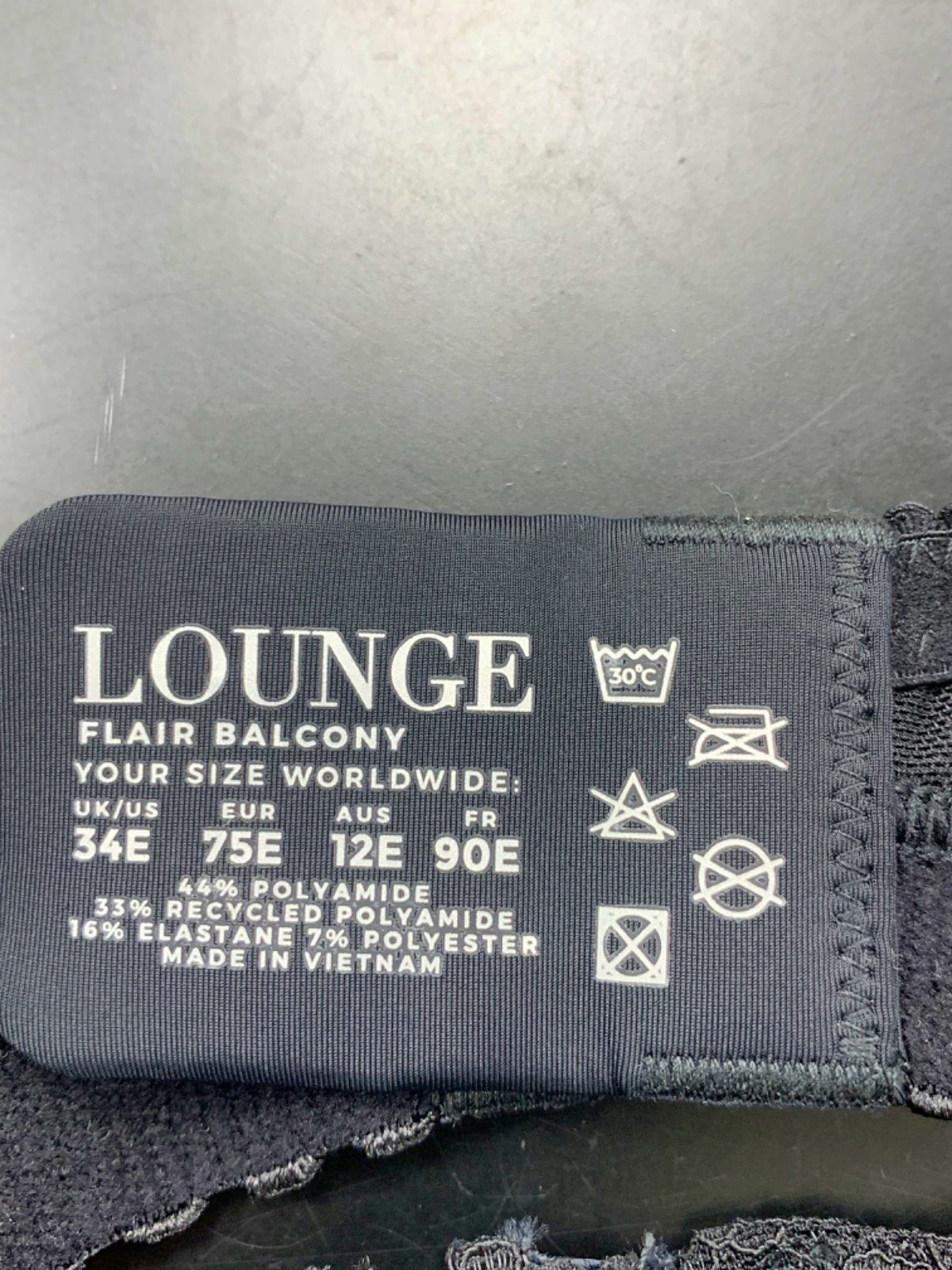 Lounge Black Flair Balcony Bra 34E