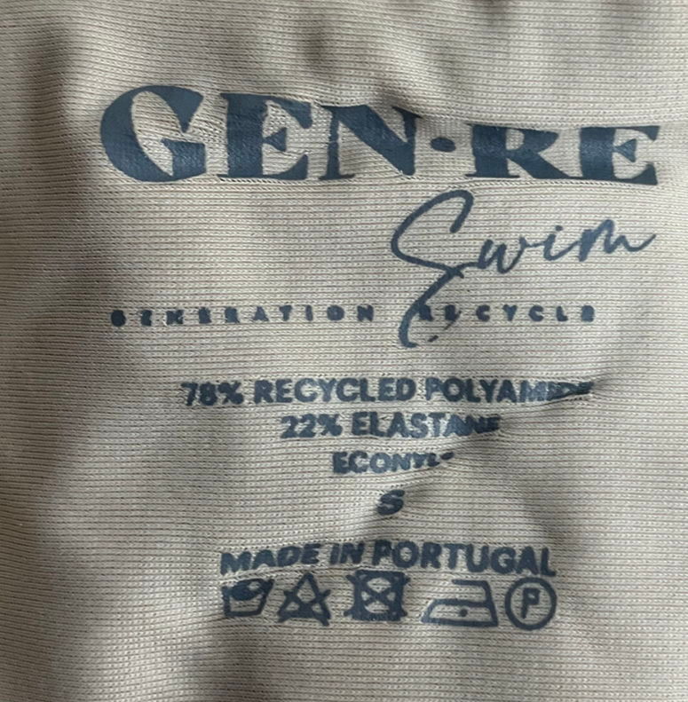 Gen-re swim Beige Cross Body Tie Up Bikini Set UK S