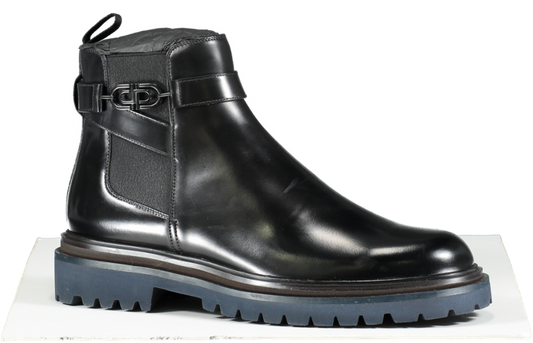 pedro Black Icon Leather Chelsea Boots UK 9 EU 42 👠