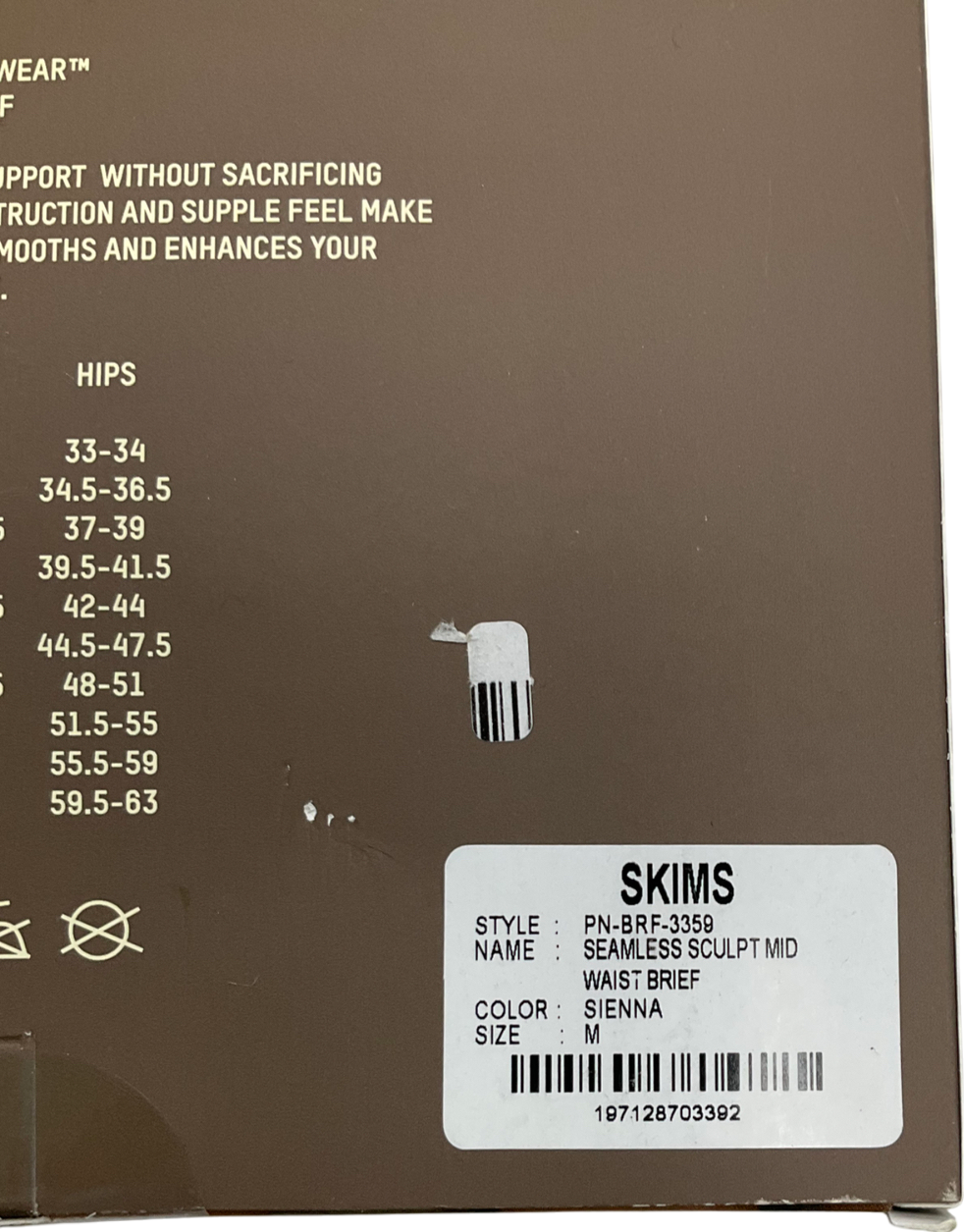 SKIMS Seamless Sculpt Mid Waist Brief - Sienna UK M