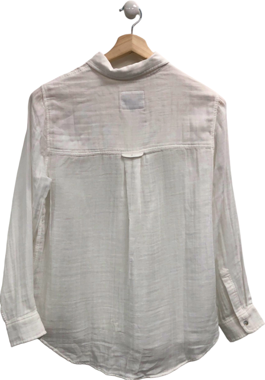 Rails White Long Sleeve Shirt UK M
