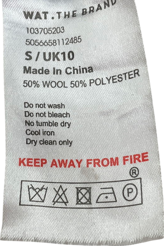 wat the brand Grey Sulvam Flano Piping Wide Leg Trousers UK 10