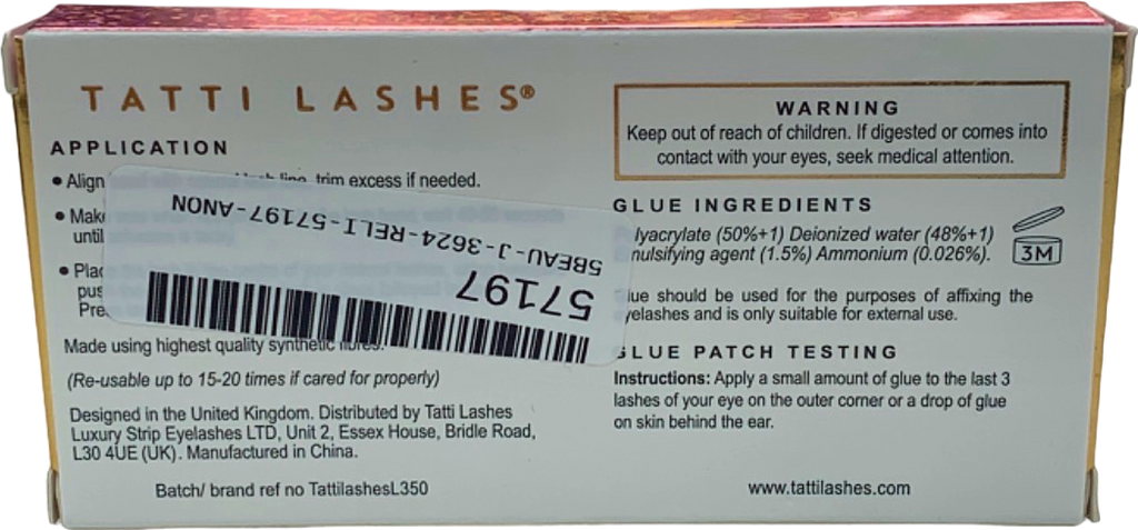 Tatti Lashes Luxury 3D Mink Eyelashes TL19