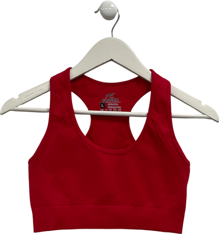 CLDFHX Red Racerback Sports Bra UK L