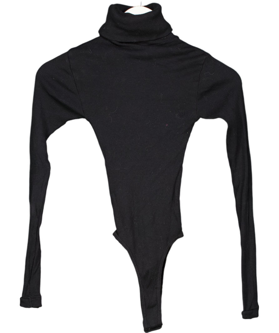 Re / Done Black Rib Turtleneck Bodysuit UK XS