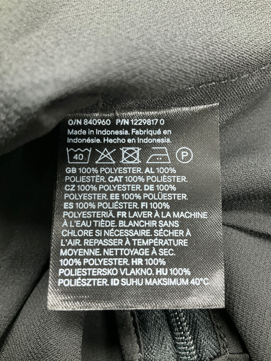 H&M Black Ruched Side Satin Top UK XXS