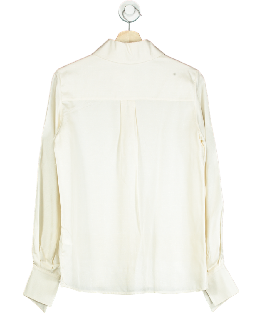 WtR Cream Leonide Silk Tussah Shirt UK 8