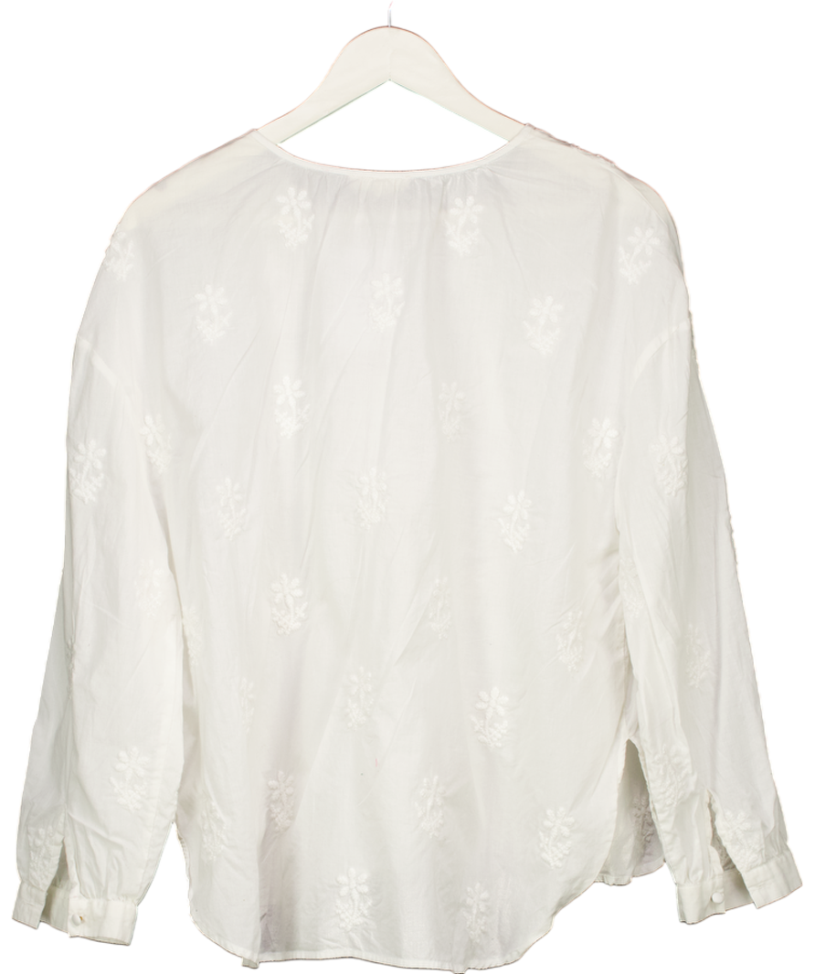 Louise Misha White Embroided Blouse UK 8