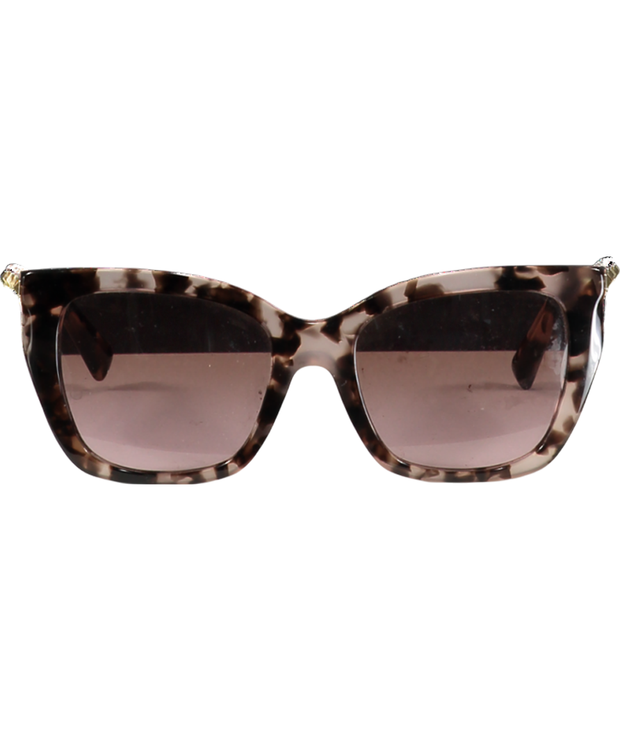 Valentino Va4048 Pink Havana/gradient Brown Gold Rockstud Sunglasses In Case