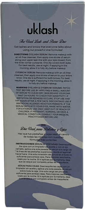 uk lash Lash Growth Serum + Eyebrow Growth Serum Set X2 3ml