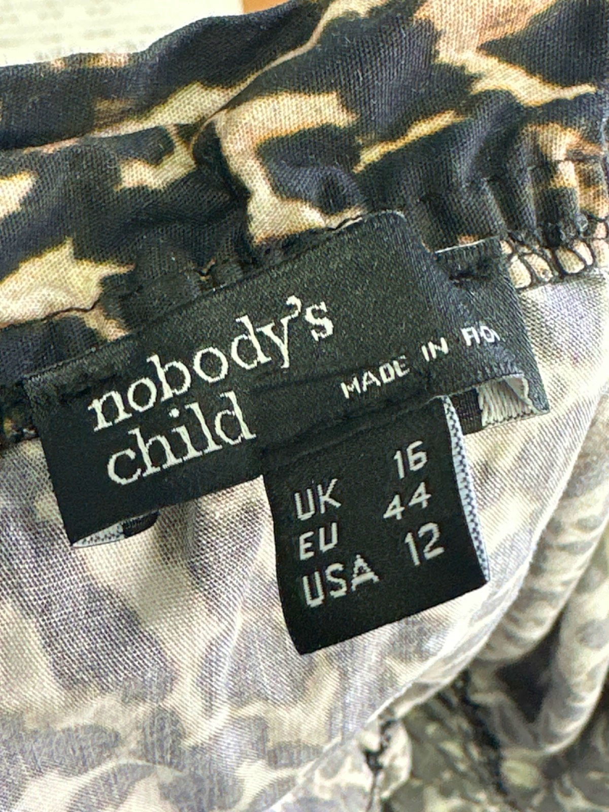 Nobody's Child Leopard Print Maxi Dress UK 16