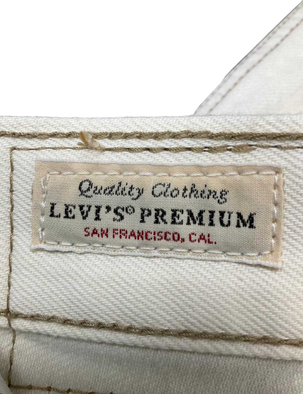 Levi's Cream 70's High Flare Jeans - L32 W30