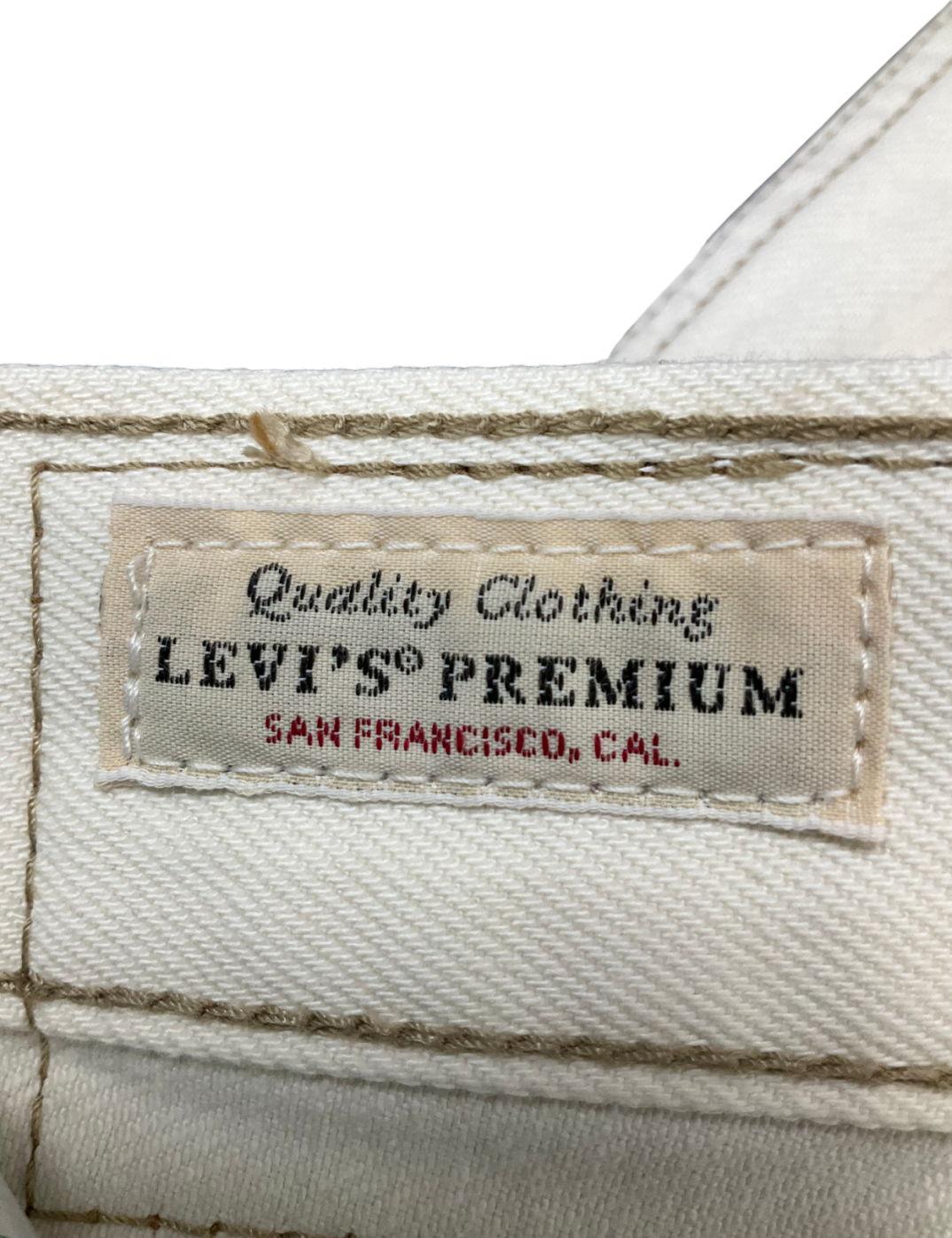 Levi's Cream 70's High Flare Jeans - L32 W30