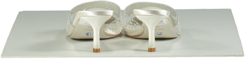Dune Ivory Sea Pearl Bridal Mule Heels EU 38 UK 5