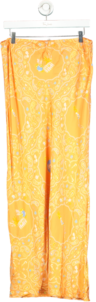 Never Fully Dressed Orange Paisley Skirt UK 14