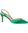 A by Anabelle Green 'a Drink For Two" Emerald Slingback Heels UK 8 EU 41 👠