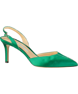 A by Anabelle Green 'a Drink For Two" Emerald Slingback Heels UK 8 EU 41
