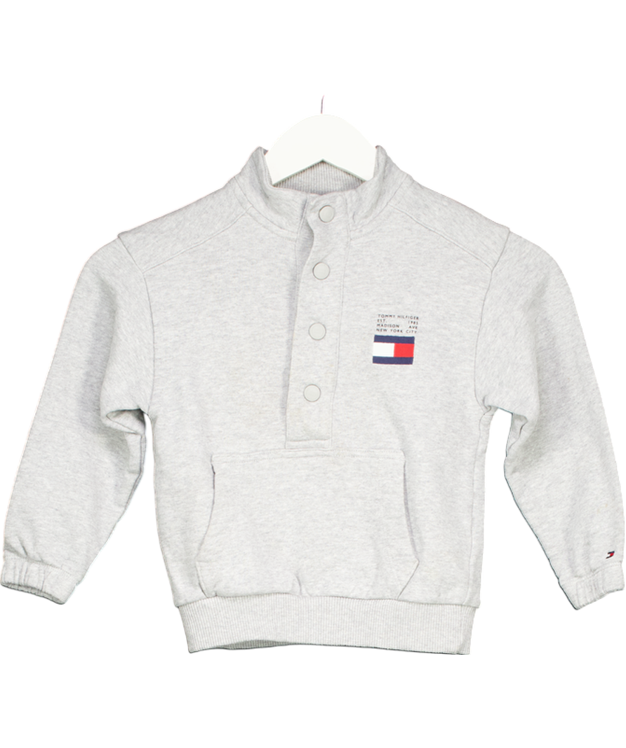 Tommy Hilfiger Grey Snap Button Sweatshirt 6 Years