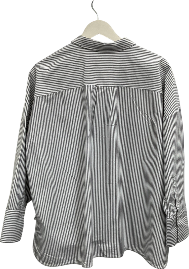 TU Grey Striped Shirt UK 18