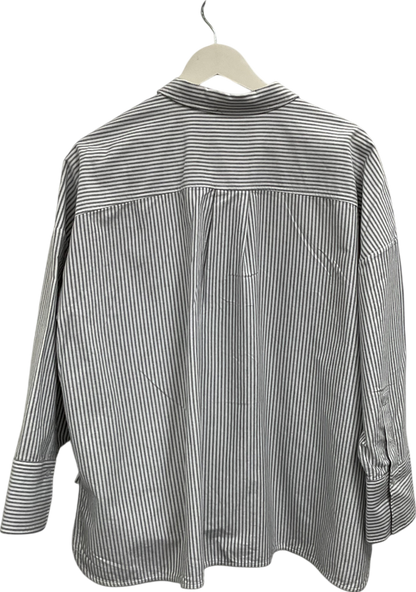 TU Grey Striped Shirt UK 18