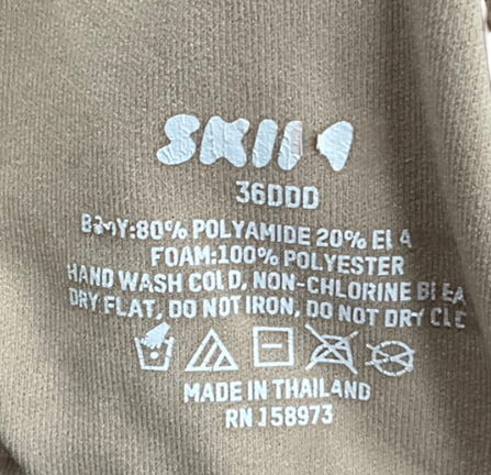 SKIMS Beige Teardrop Push-up Bra UK 36DD