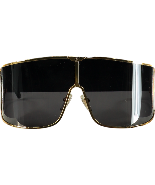 Vintage Frames Metallic Outcast 24kt Yellow Gold Sunglasses One Size