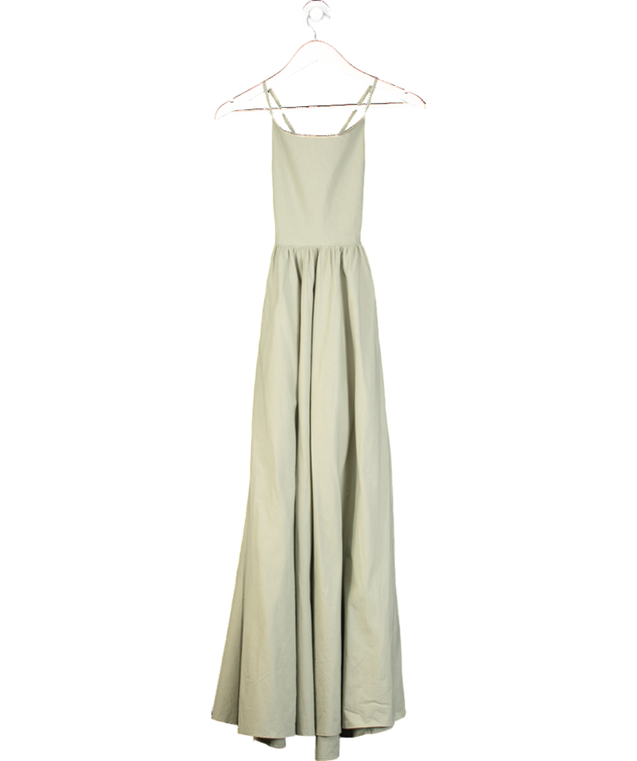Marcela London Green Lucie Cotton Maxi Dress UK S/M