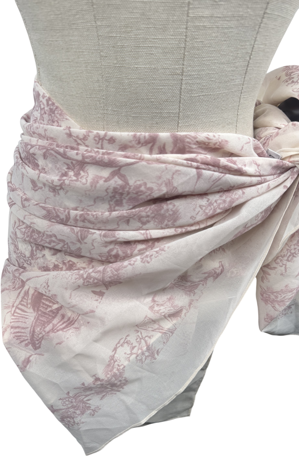 L.a-Space Pink Border Print Sarong Toile Rose One Size