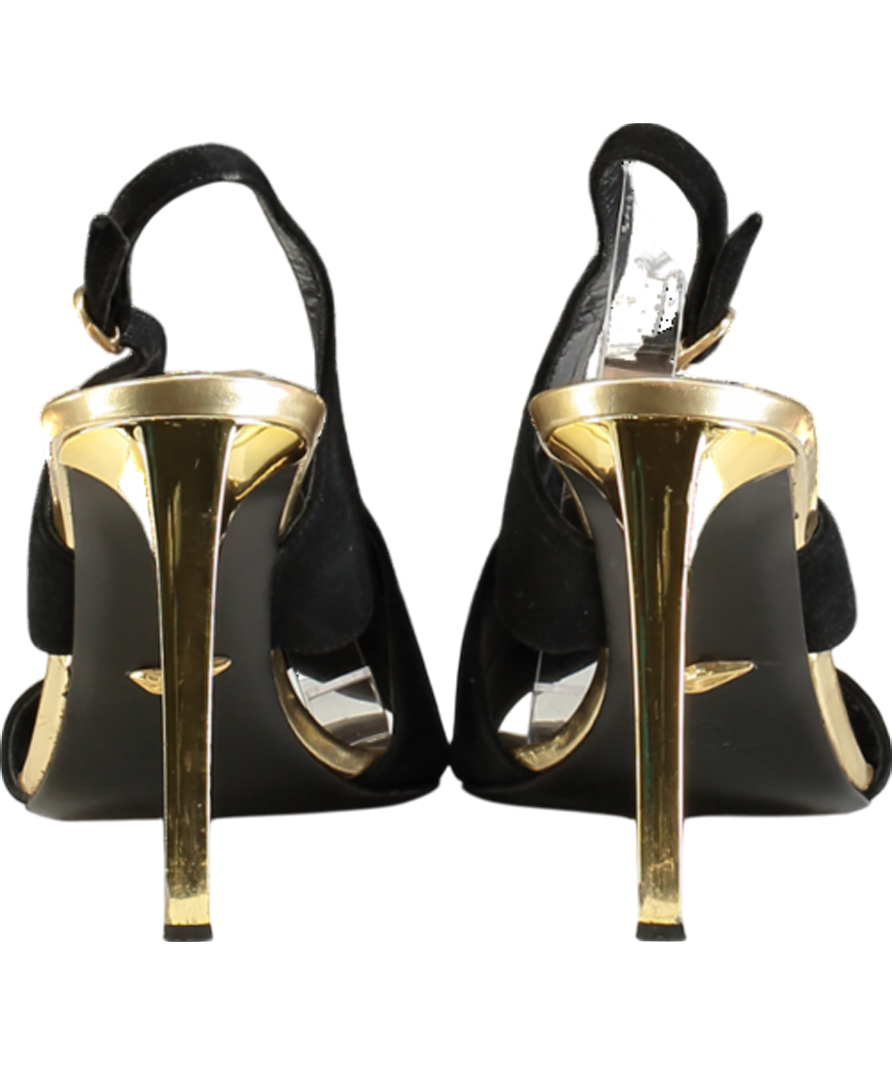 Diane von Furstenberg Black Slingback Heels UK 10 EU 44