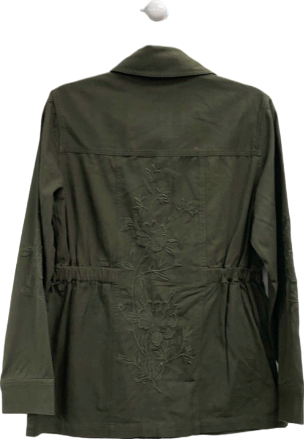 Monsoon Green Embroidered Utility Jacket UK M