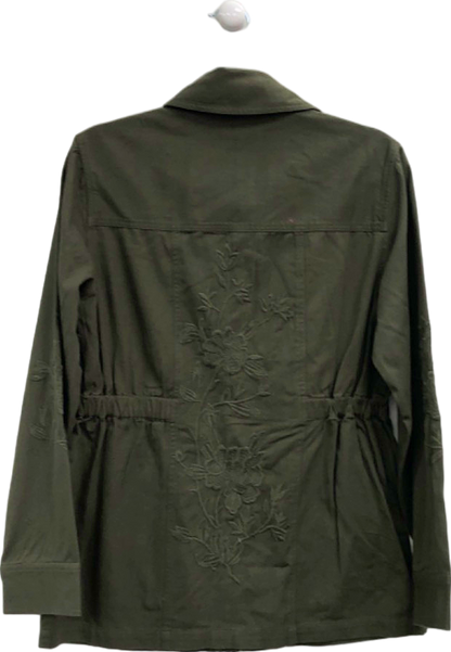 Monsoon Green Embroidered Utility Jacket UK M