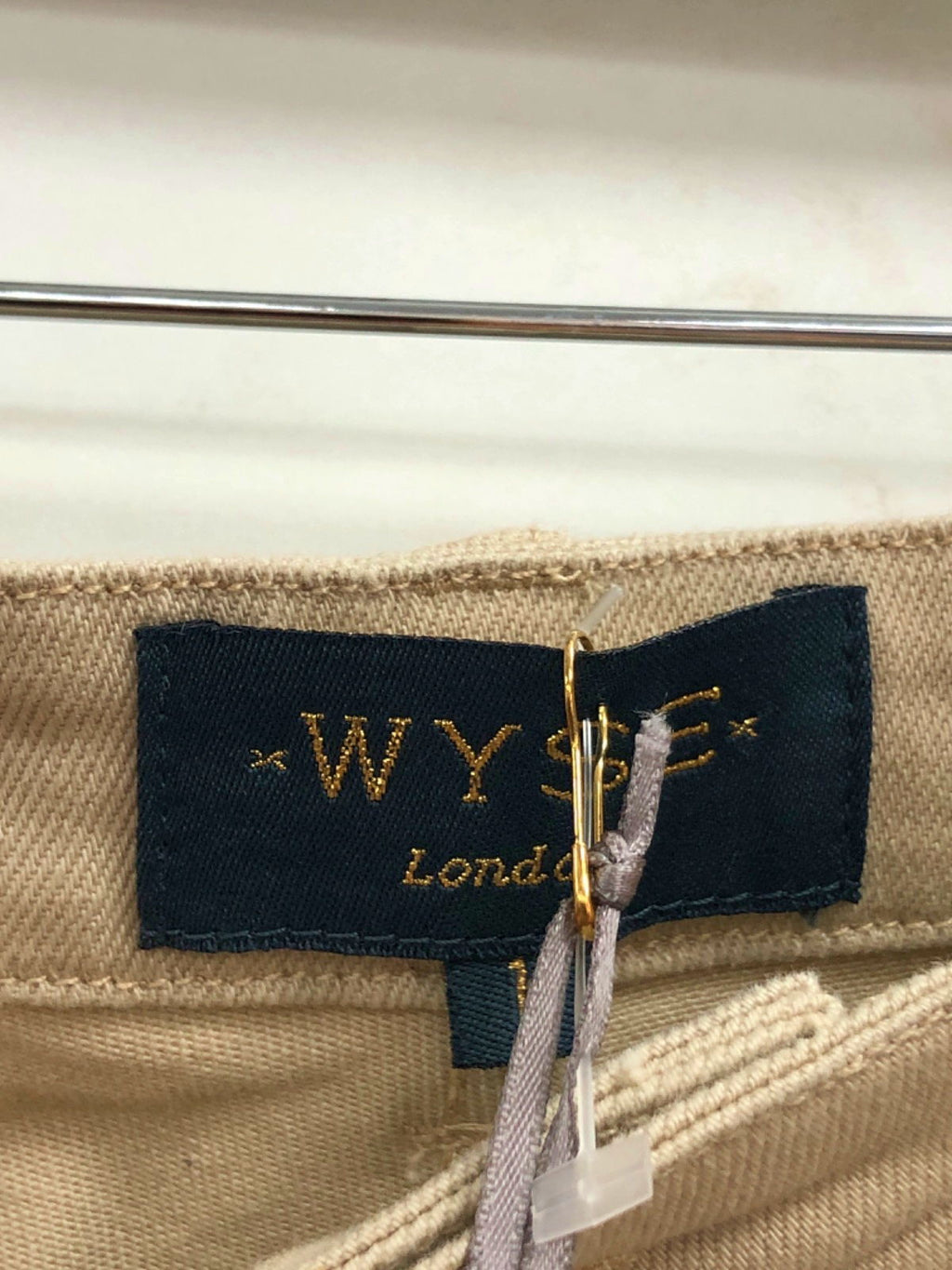 WYSE LONDON Beige Brielle Scalloped Hem Shorts UK 8