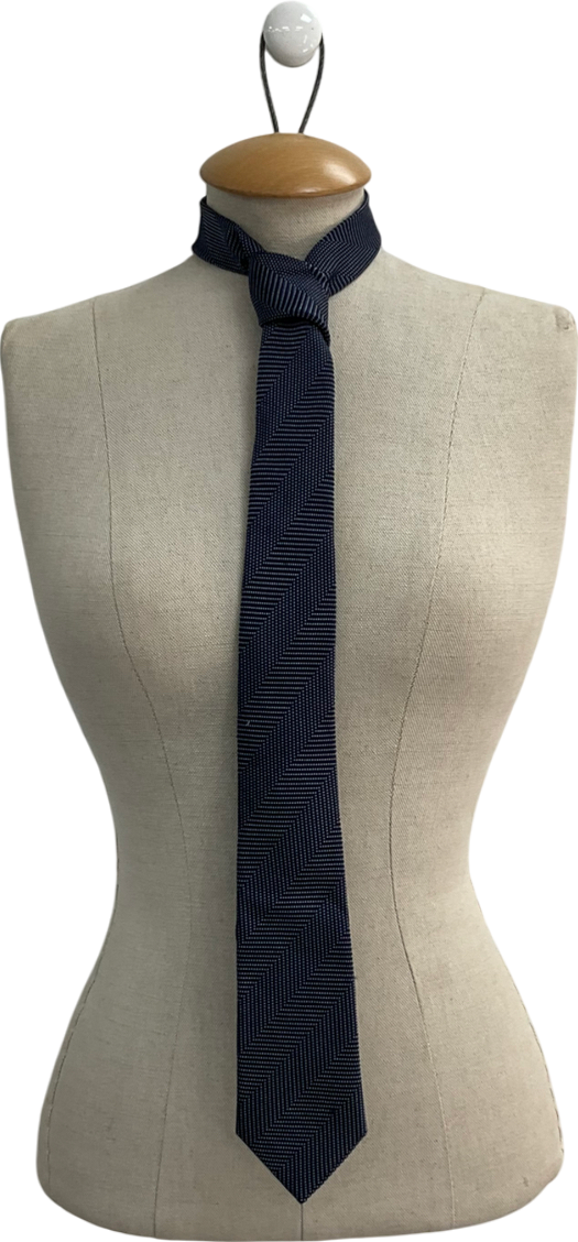 ZARA Blue Patterned Tie One Size