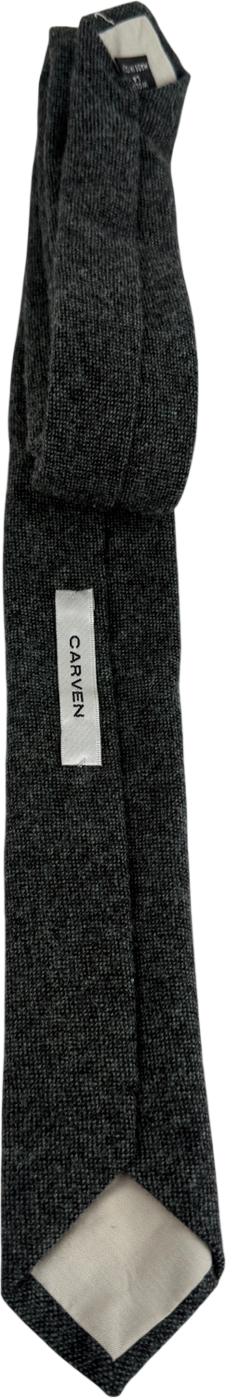 Carven Grey Flex Wool Tie One Size