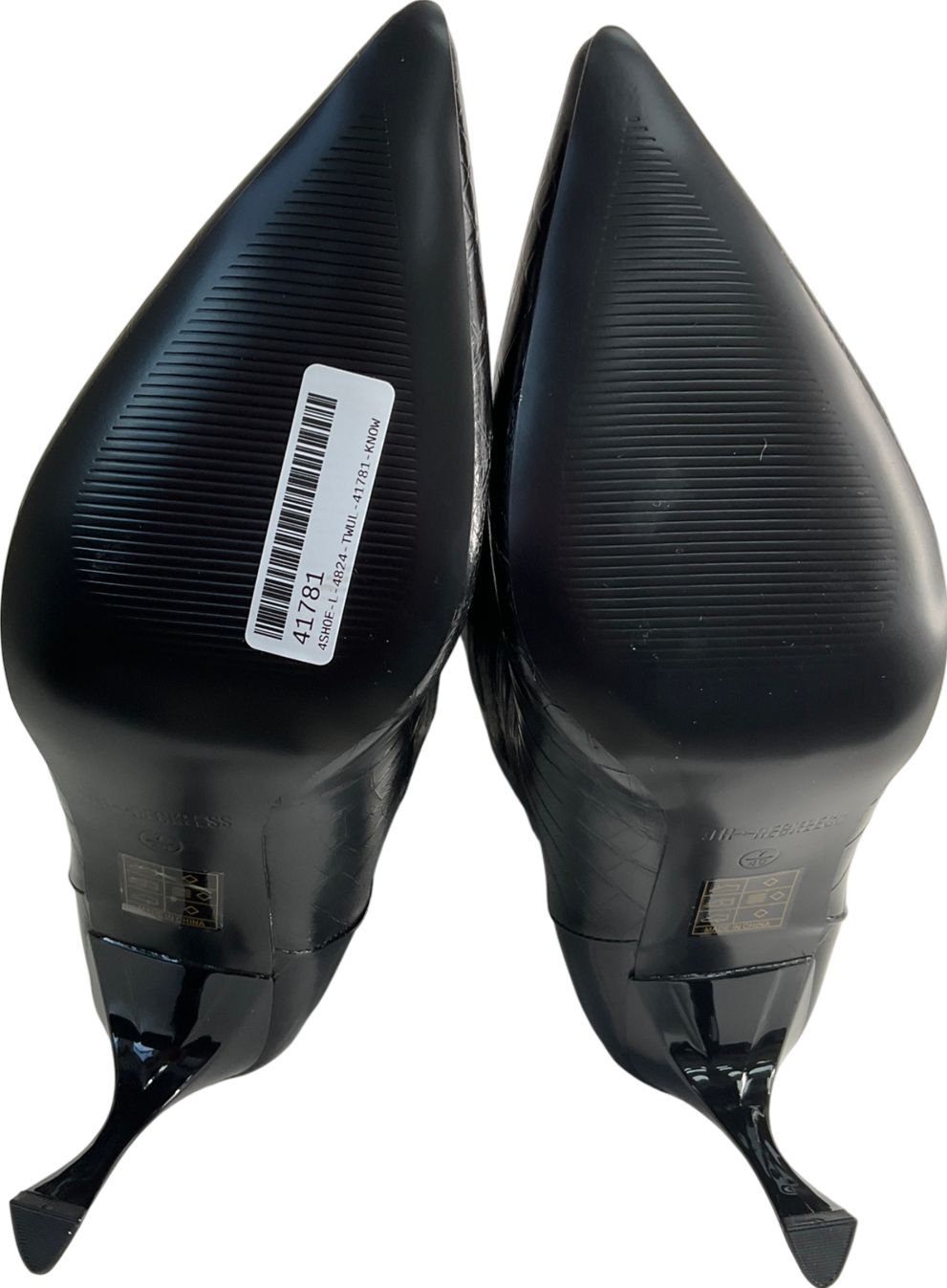 4th & Reckless Pointed Knee High Boots In Black Croc UK 7 EU 40 👠