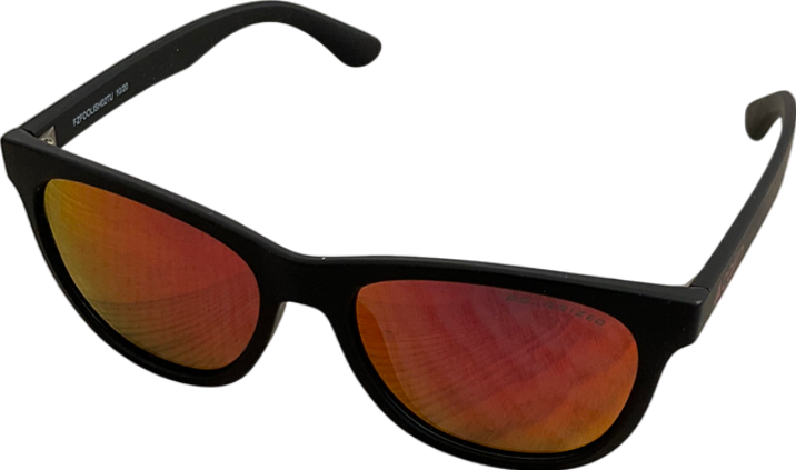 Cairn Black Foolish Matte Sunglasses With Orange Polarised Lenses In Soft Case One Size