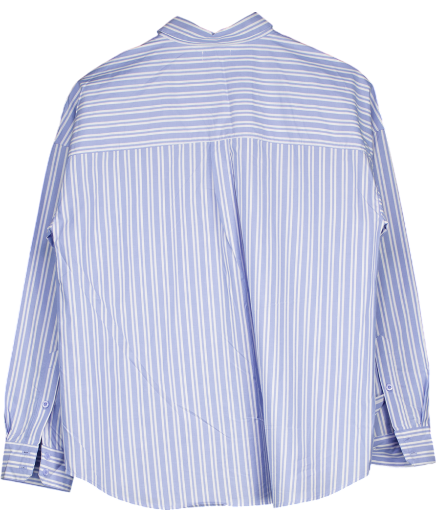 LOUNGE Lounge Apparel Blue Striped Shirt UK S
