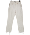 grlfrnd White Karolina High Rise Straight Crop Jeans W24