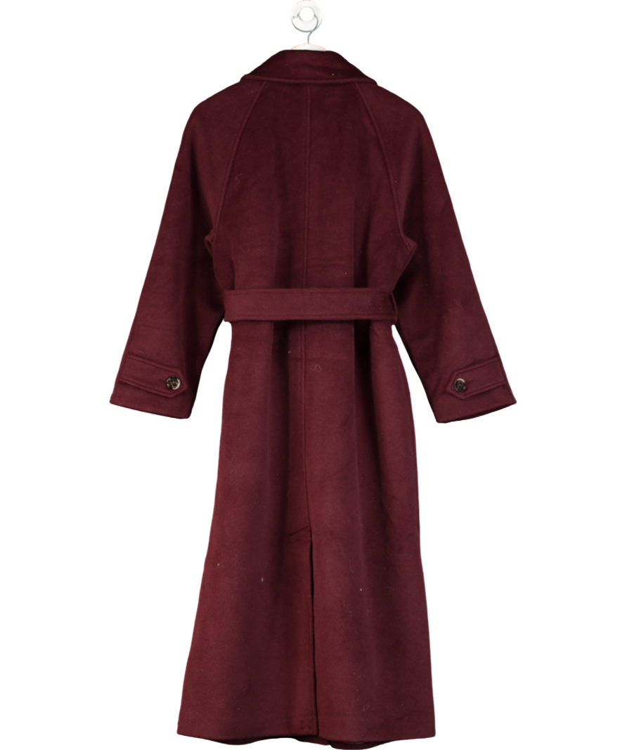 Abercrombie & Fitch Red Wool Belted Longline Coat UK L
