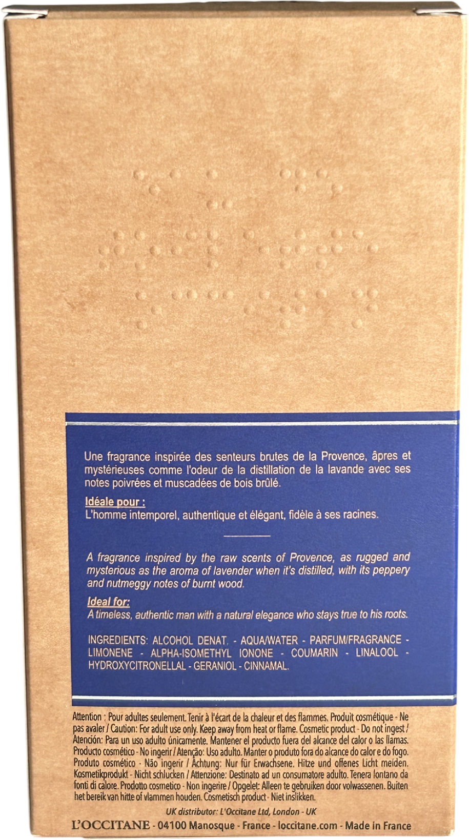 L'Occitane Eau De Toillette Universal 75ml