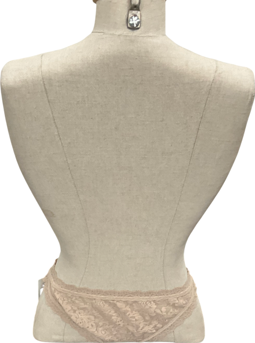 Hanky Panky Nude Lace Brazilian “No VPL” Bikini Knickers UK XS