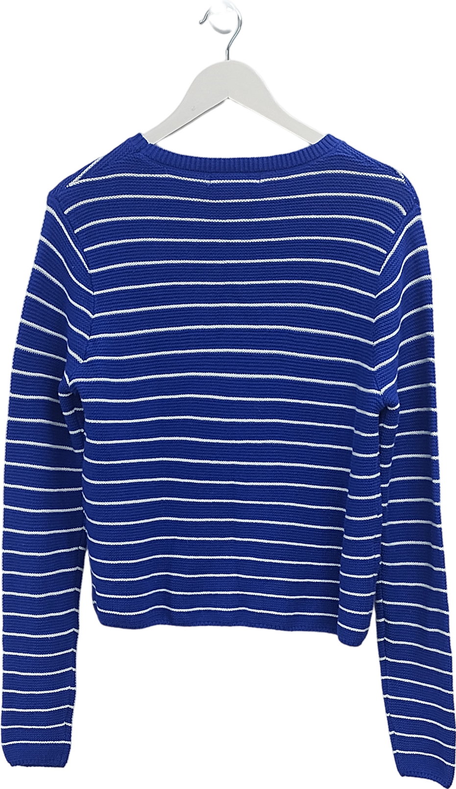 MANGO Blue Striped Jumper UK L