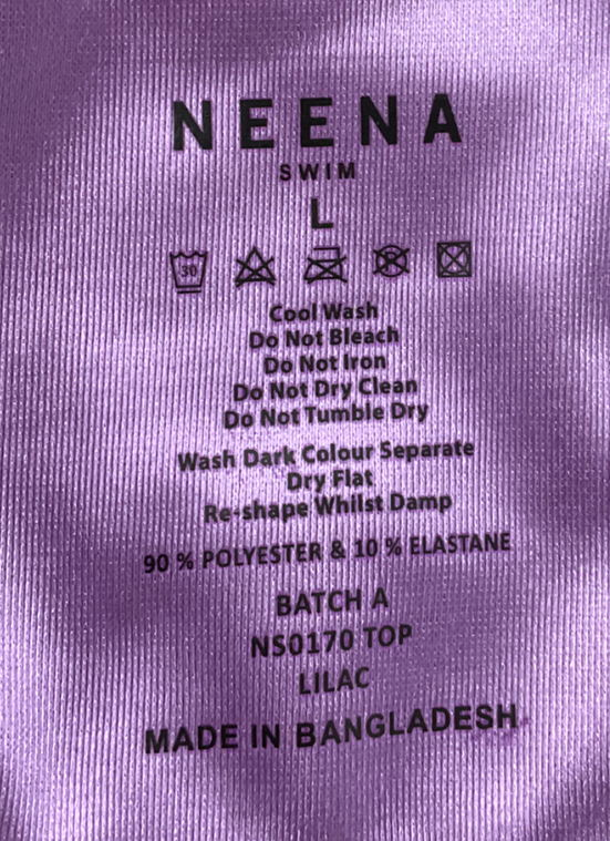 NEENA SWIM Purple Lilac Bikini Set UK L