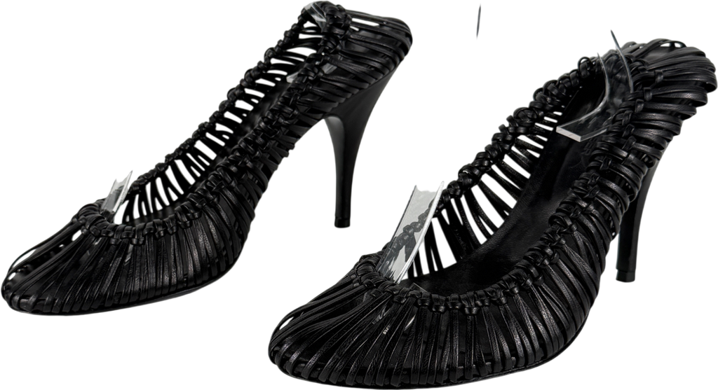 Christopher Esber Black Leather Heels UK 6 EU 39 👠