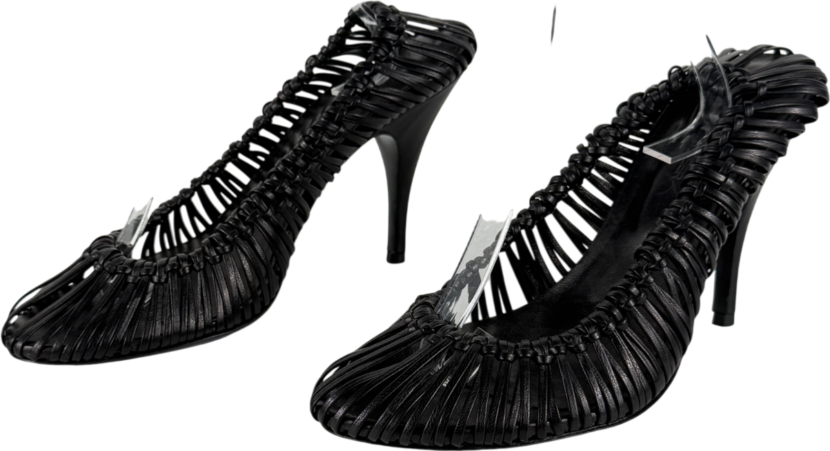 Christopher Esber Black Leather Heels UK 6 EU 39 👠