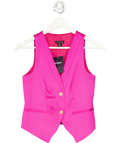 Karen Millen Pink Satin Single Breasted Waistcoat UK 6