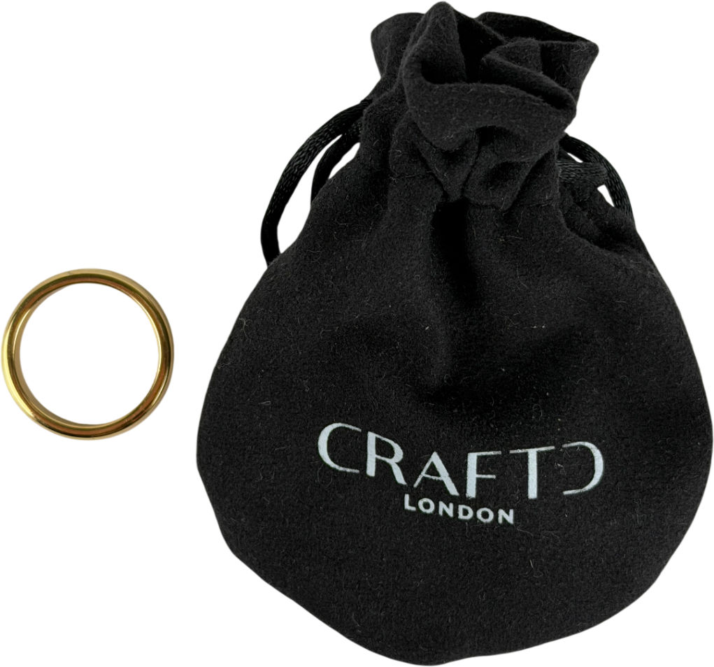 CRAFTD LONDON 18k Yellow gold Band Ring 5mm SIZE U