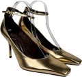 ZARA Gold Effect High-heel Shoes UK 7 EU 40