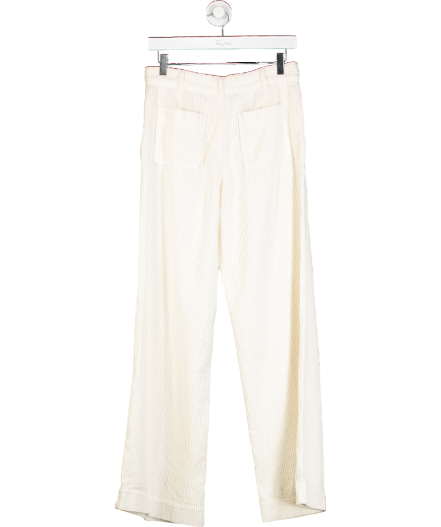 Ba&sh Cream Cordoroy Wide Leg Trouser UK 8